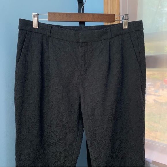 Banana Republic Avery Black Jacquard Pants - Picture 3 of 7
